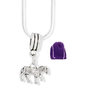 Zebra Necklace | Safari Animal Pendant Jewelry